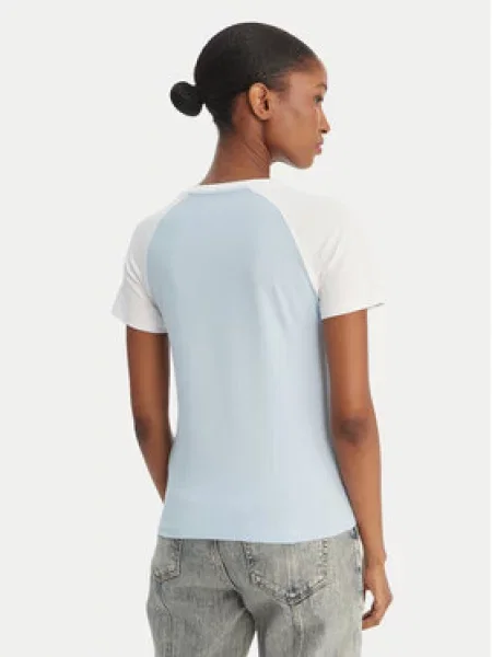 Guess Jeans T-shirt Svijetloplava Regular Fit plava