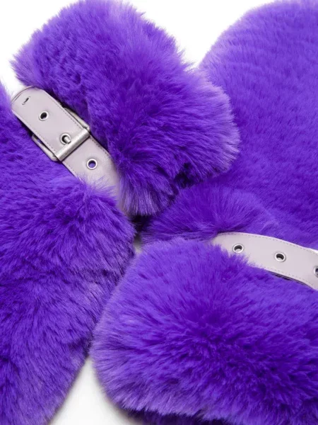 Pirštines Acne Studios su sagtimis violetinė