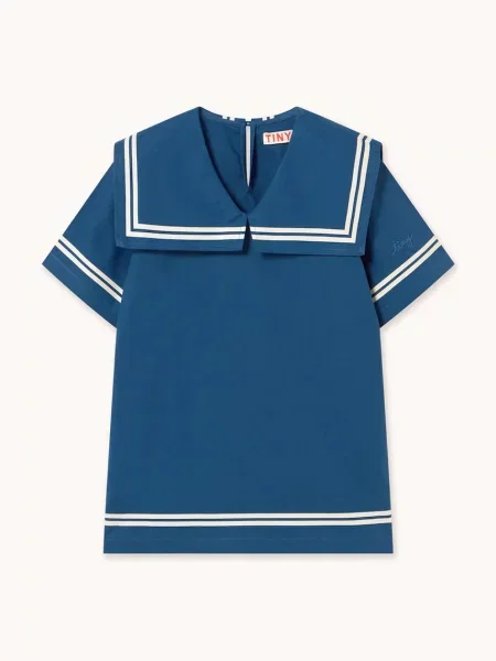 Tinycottons Дитяча сукня з додаванням льону STRIPES TINY DRESS