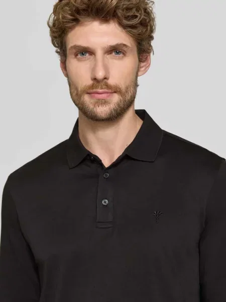 Koszulka polo o kroju nowoczesnym z czystej bawełny model Joop! Collection czarna