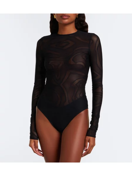 Body Pucci din tul negru