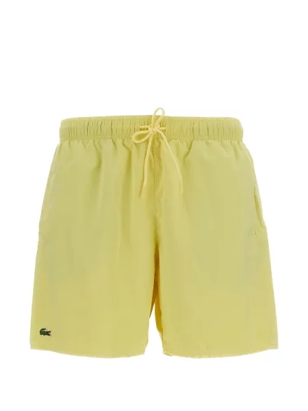 Kupaće gaće Lacoste s autogramom žuta