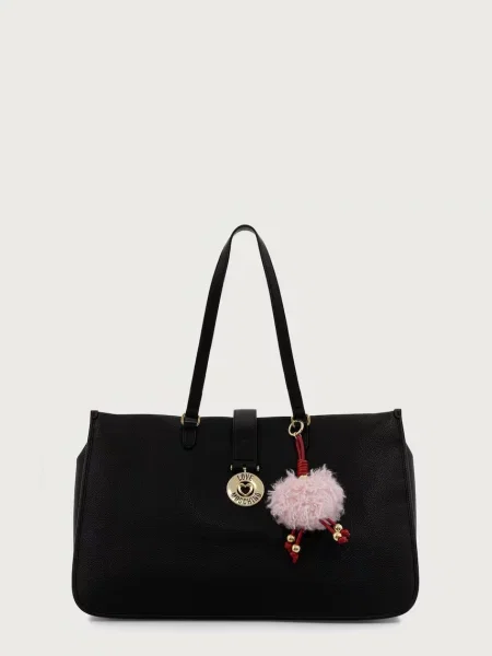 Love Moschino geantă pentru femei cu imitație de piele negru