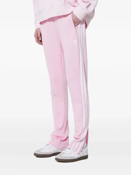 Pruhované klasické kalhoty Adidas zelené