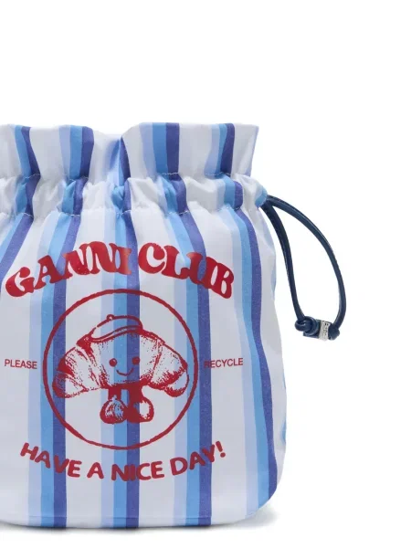 Geantă bucket Ganni alb