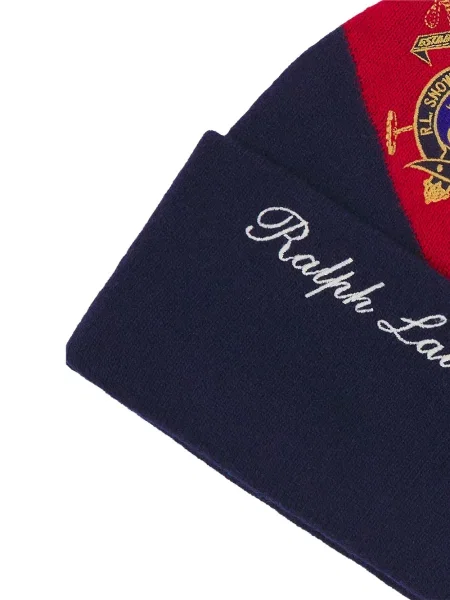 Căciulă Polo Ralph Lauren tricotate cu autograf chunky gri