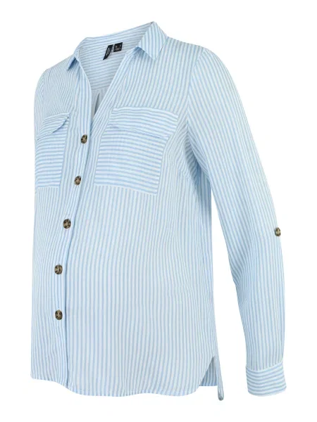 Vero Moda Maternity Halenka VMMBumpy světlemodrá bílá