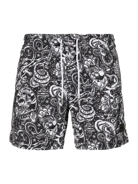 Urban Classics Șorturi de baie negru alb