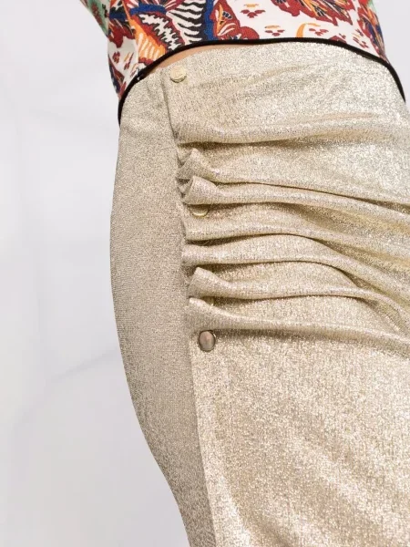 Midi sukně Paco Rabanne s volány