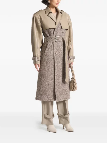 Trenci Manière De Voir din piele cu model herringbone