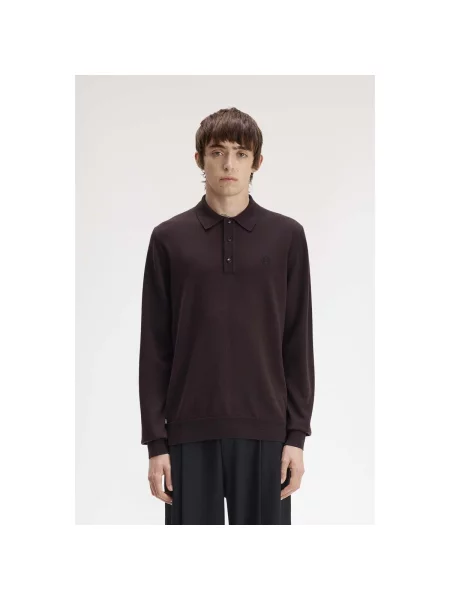 Cămașă Fred Perry tricotate clasică maro