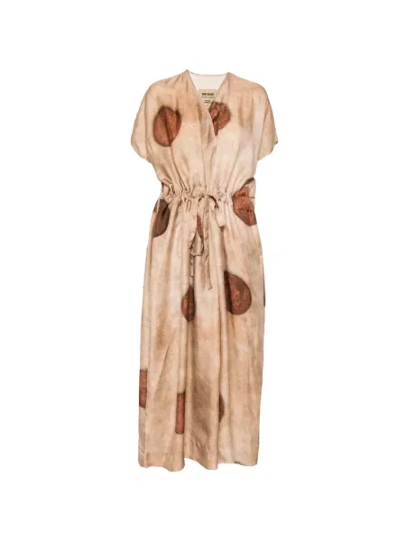 Rochie maxi Uma Wang cu cordon maro