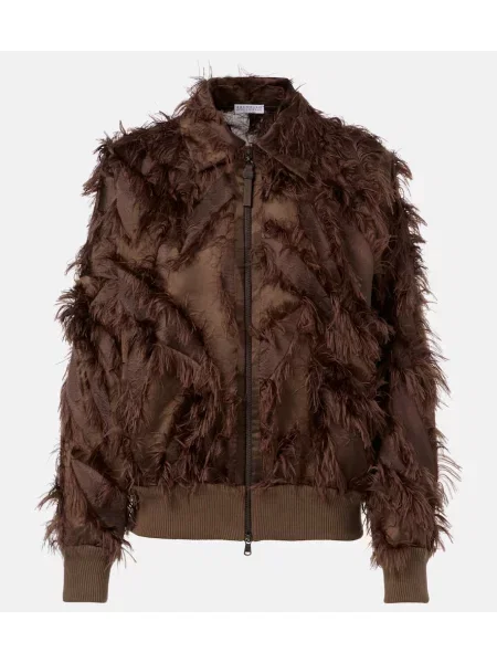 Kurtka Brunello Cucinelli w piórka brązowa