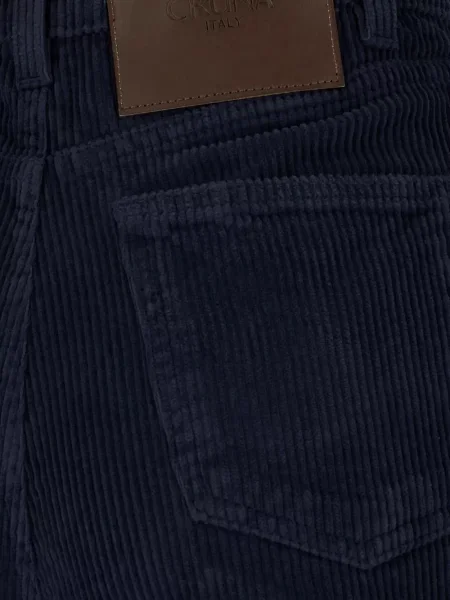 Pantaloni Cruna de catifea cord albastru
