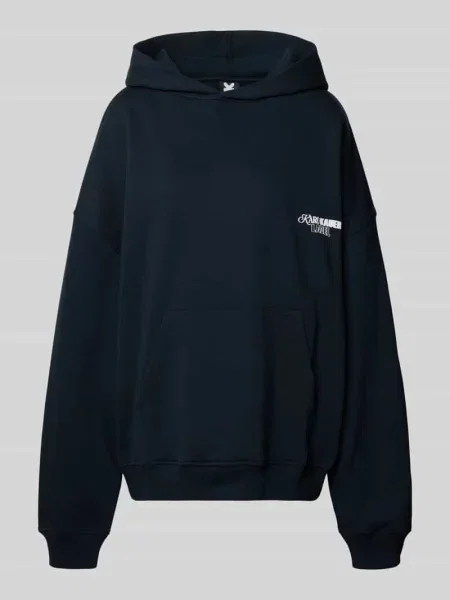 Bluza z kapturem o kroju oversized z wyhaftowanym logo model No Hustle' Karo Kauer
