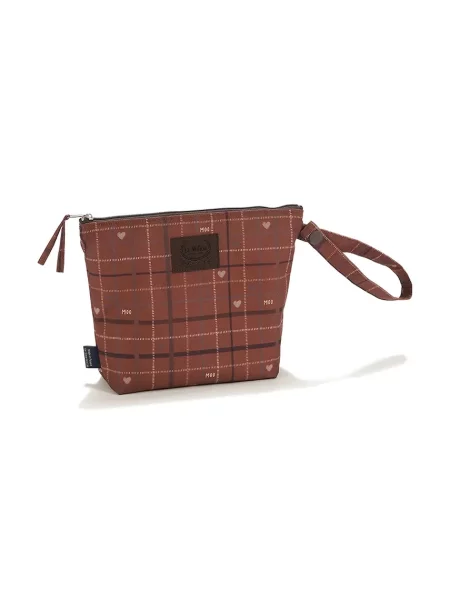 La Millou kozmetička torbica za bebe MOO MEADOW PLAID narančasta