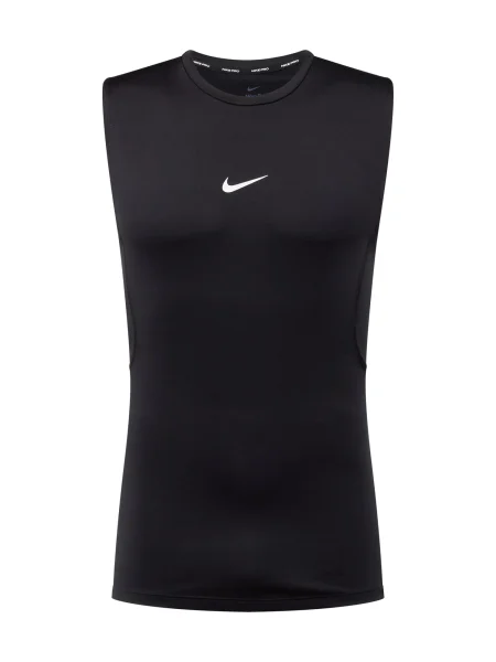NIKE Tricou funcțional negru / alb