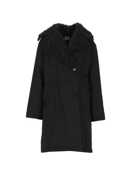 Geacă parka Toteme din piele de oaie negru