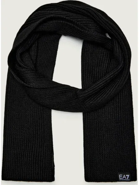 Șal cu adaos de lână negru