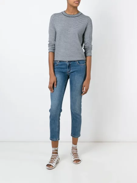 Jeansy A.p.c. o krotszym kroju niebieskie