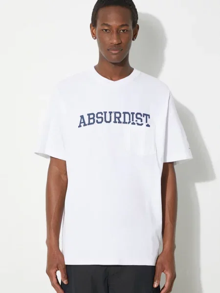 Футболка Engineered Garments Printed Cross Crew Neck T-shirt з принтом білий