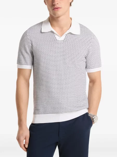 Tricou polo Michael Kors cu dungi alb