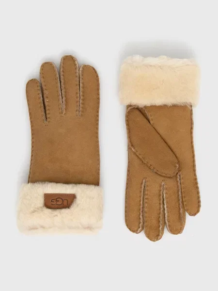 UGG Mănuși din piele de caprioara femei maro