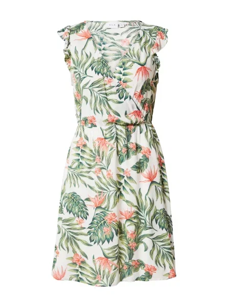 VILA Rochie SANNE verde închis / portocaliu / roz alb