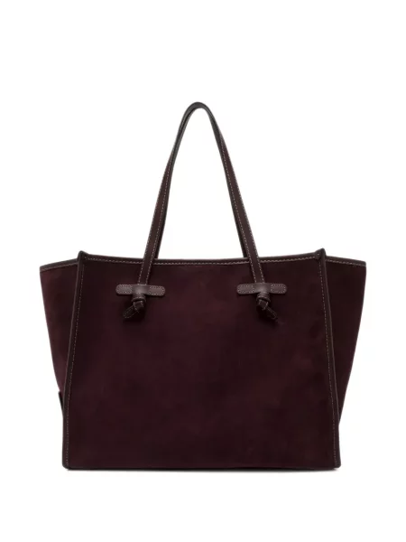 Τσάντα shopper Marcella Club σουέτ καφέ
