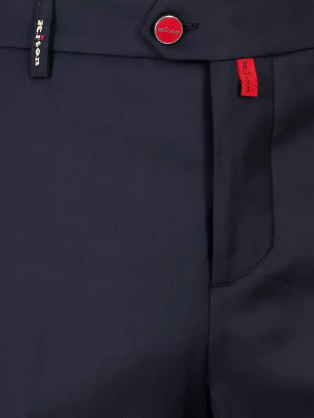 Pantaloni Kiton cu autograf albastru