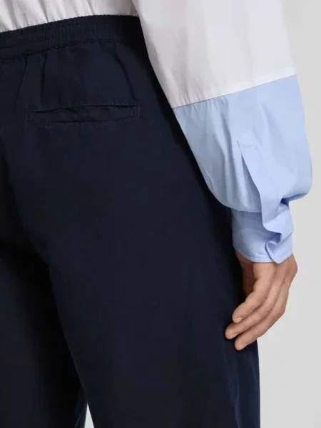 Szorty o kroju straight fit z mieszanki lnu Filippa K granatowe