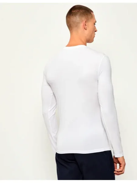 Hosszú ujjú póló Emporio Armani fehér
