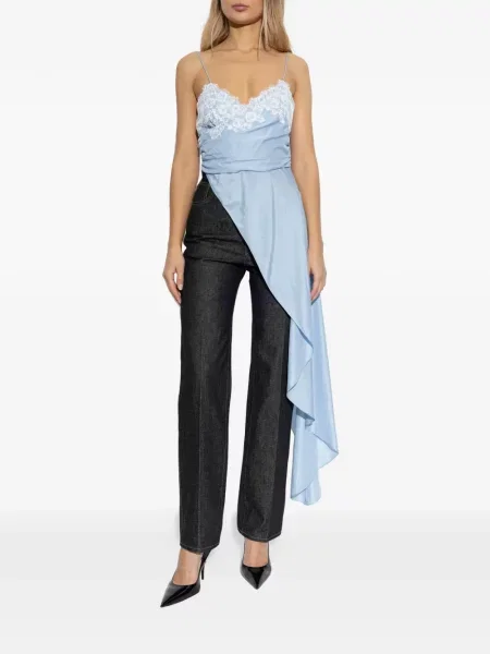 Bluză Moschino din dantelă albastru