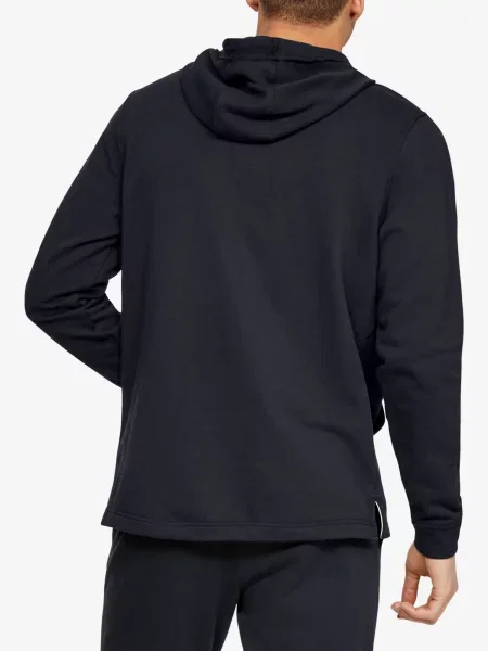 Tricou Under Armour din material terry cu autograf negru