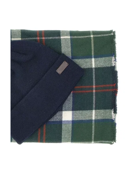 Barbour czapka i szalik Swinton & Galingale granatowa