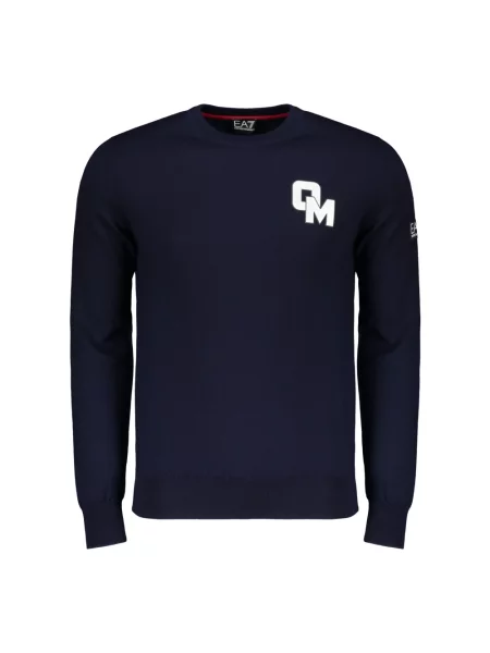 Sweter Emporio Armani Ea7 wełniany niebieski