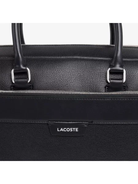 Lacoste Skórzana Torba Na Laptopa Ossian czarna