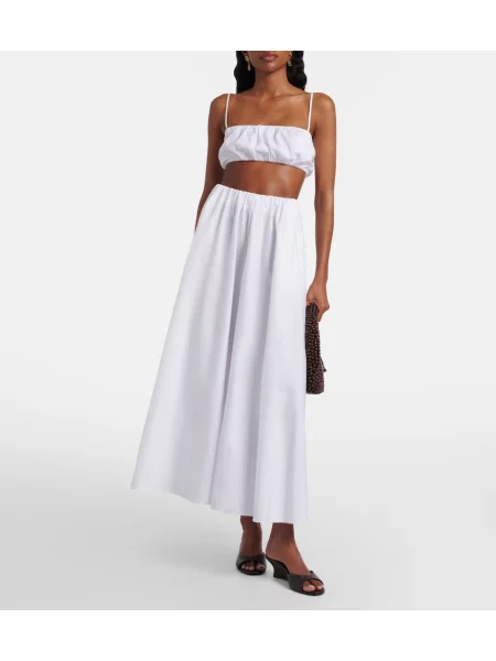 Fusta maxi Staud alb