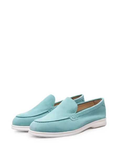 Pantofi loafer Doucal's din piele de căprioară albastru