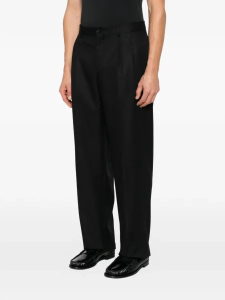 Ριγέ παντελόνι Emporio Armani μαύρο