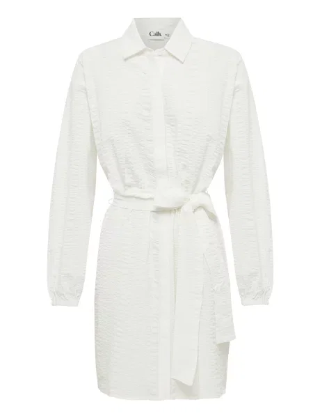 Calli Rochie tip bluză LUMI' alb