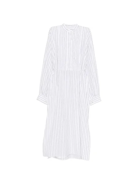 Prugasta odgovarati midi haljina Jil Sander iznad koljena bijela