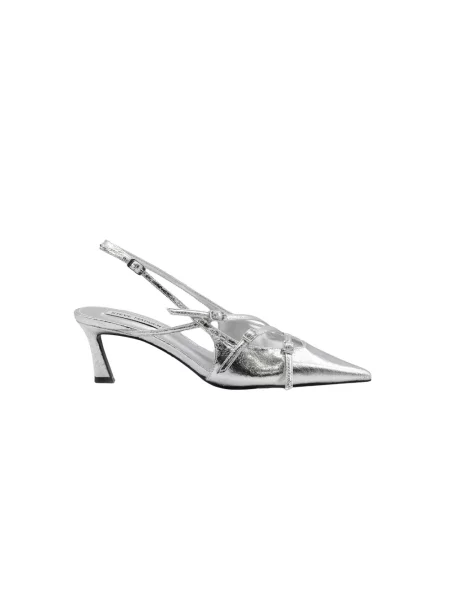 Czółenka Steve Madden skórzana szara