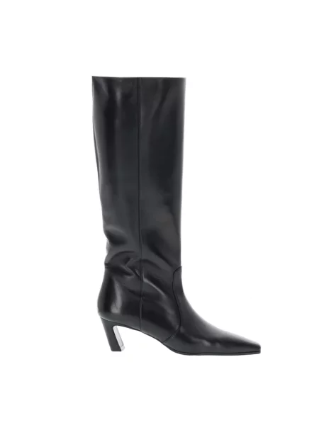 Botki Stuart Weitzman skórzane czarne