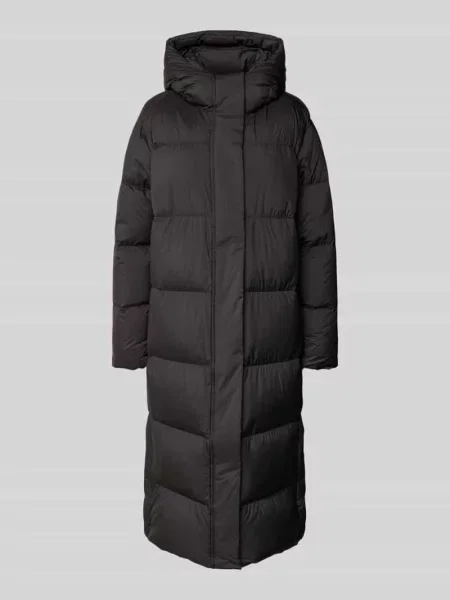 Płaszcz puchowy o kroju regular fit z kapturem