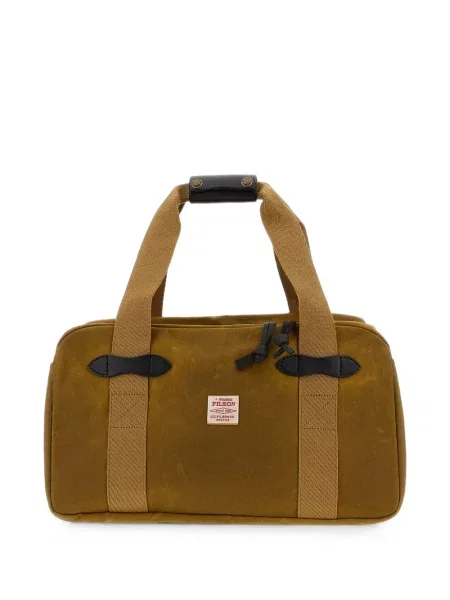 Geantă Filson din canvas cu autograf maro