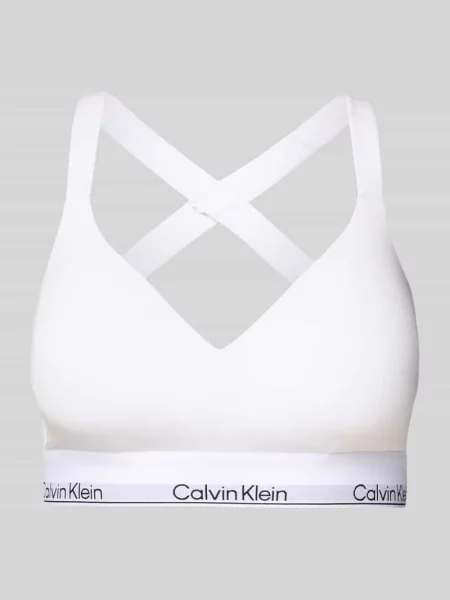 Biustonosz typu bralette z watowanymi miseczkami model ‘Lift’ Calvin Klein Underwear biały