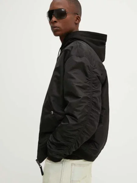 Diesel geaca bomber cu doua fete J-HELD barbati de tranzitie oversize negru