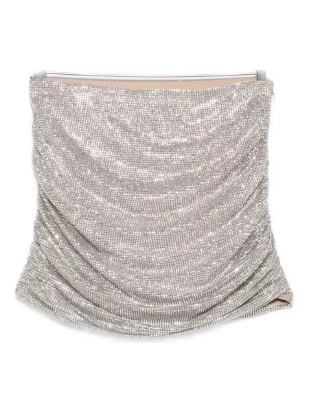 Spódnica Giuseppe Di Morabito z kryształkami srebrna