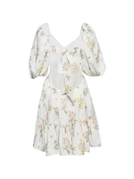 Rochie mini Zimmermann cu volane alb